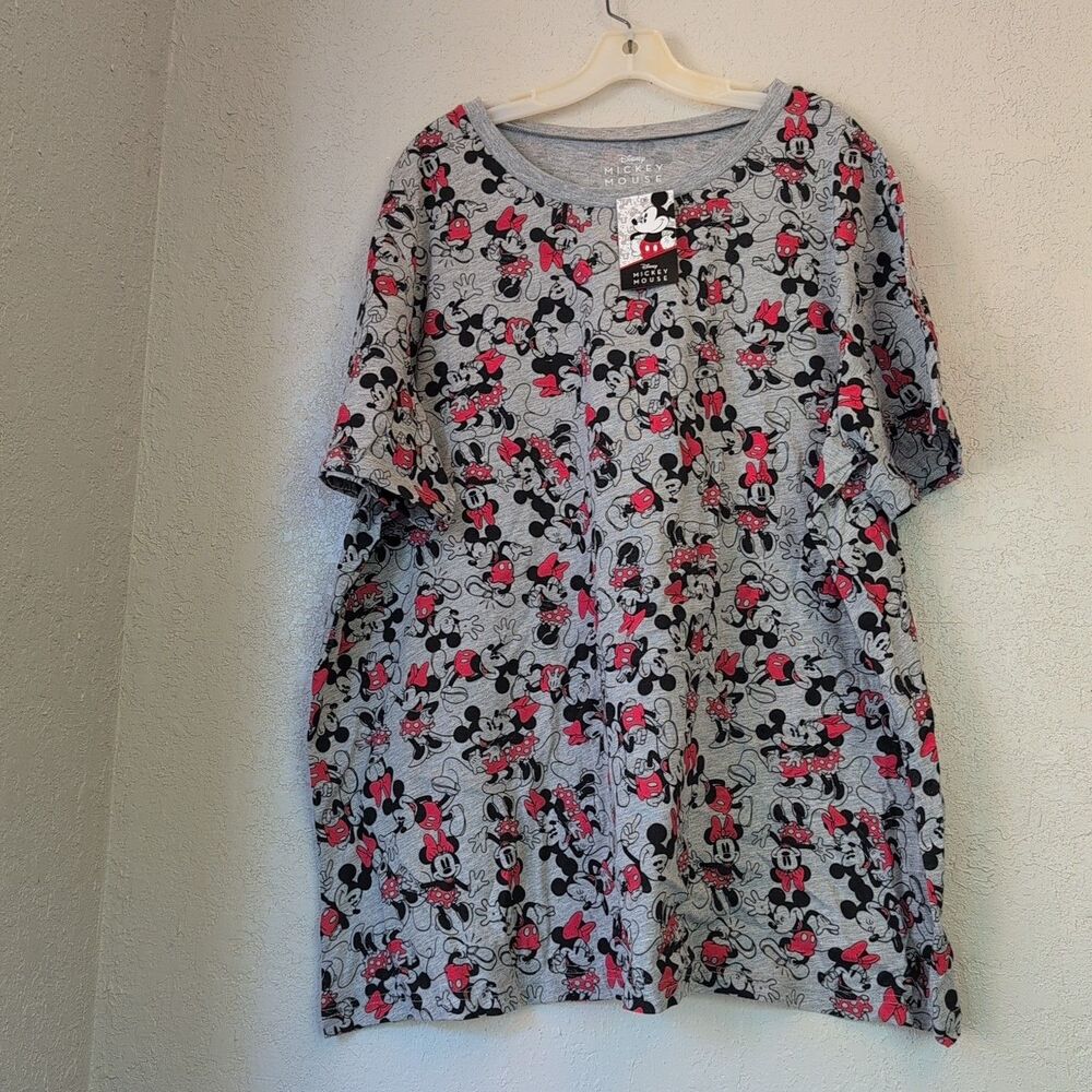 Disney Women's Minnie Mickey Mouse T Shirt Plus 3xl Nwt Cotton Blend Round Neck